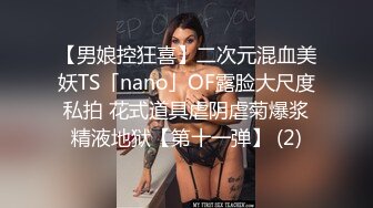 【男娘控狂喜】二次元混血美妖TS「nano」OF露脸大尺度私拍 花式道具虐阴虐菊爆浆精液地狱【第十一弹】 (2)