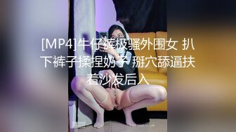 [MP4]牛仔裤极骚外围女 扒下裤子揉捏奶子 掰穴舔逼扶着沙发后入