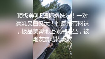 顶级美乳E罩杯嫩妹妹！一对豪乳又白又大！性感吊带网袜，极品美臀地上假吊骑坐，被炮友震动棒玩穴